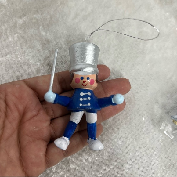 Vintage Christmas ornaments set of 15 blue white made in Taiwan nwt snowmen - Picture 2 of 13